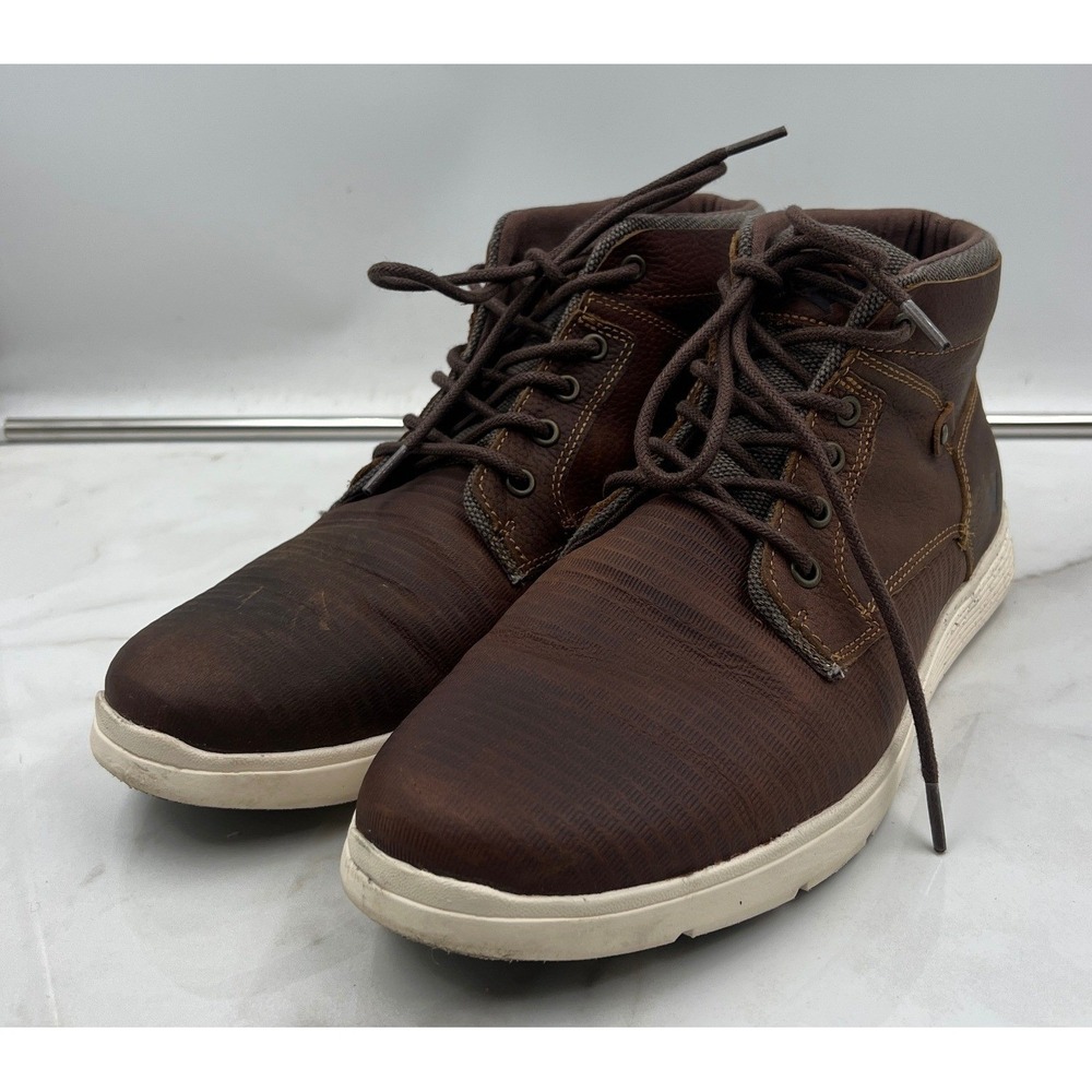 Territory Magnus Boots Men's Sz 13 Brown Casual Leather Sneaker Lace Up